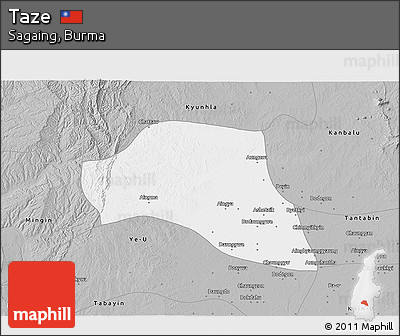 Gray 3D Map of Taze