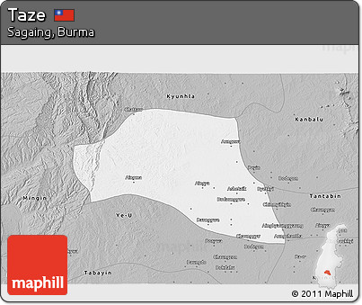 Gray 3D Map of Taze