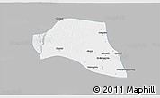 Gray 3D Map of Taze, single color outside