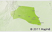 Physical 3D Map of Taze, lighten