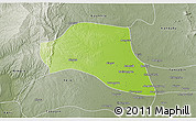 Physical 3D Map of Taze, semi-desaturated