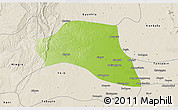 Physical 3D Map of Taze, shaded relief outside