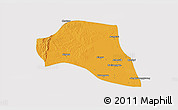 Political 3D Map of Taze, cropped outside
