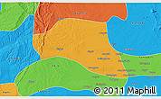Political 3D Map of Taze
