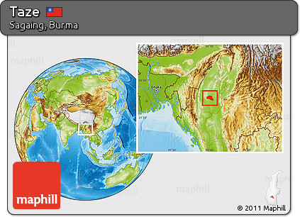 Physical Location Map of Taze