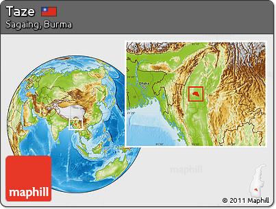Physical Location Map of Taze