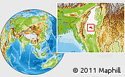 Physical Location Map of Taze, highlighted parent region