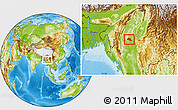 Physical Location Map of Taze