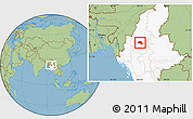 Savanna Style Location Map of Taze, highlighted country