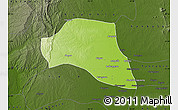 Physical Map of Taze, darken