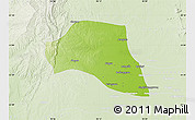 Physical Map of Taze, lighten