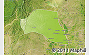Physical Map of Taze, satellite outside
