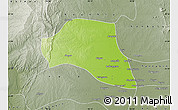 Physical Map of Taze, semi-desaturated
