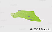 Physical Panoramic Map of Taze, cropped outside