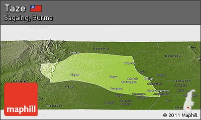 Physical Panoramic Map of Taze, darken