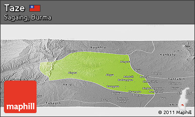 Physical Panoramic Map of Taze, desaturated