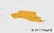 Political Panoramic Map of Taze, cropped outside