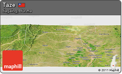 Satellite Panoramic Map of Taze