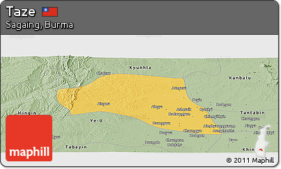 Savanna Style Panoramic Map of Taze
