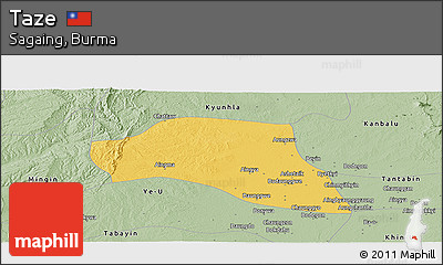 Savanna Style Panoramic Map of Taze