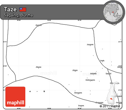 Blank Simple Map of Taze
