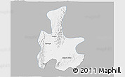 Gray 3D Map of Tigyaing, single color outside