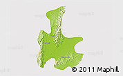 Physical 3D Map of Tigyaing, cropped outside