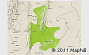 Physical 3D Map of Tigyaing, shaded relief outside