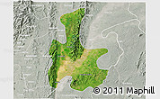 Satellite 3D Map of Tigyaing, lighten, semi-desaturated