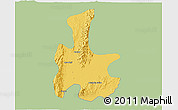 Savanna Style 3D Map of Tigyaing, single color outside