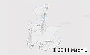 Silver Style 3D Map of Tigyaing, single color outside