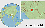 Savanna Style Location Map of Tigyaing