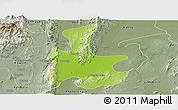 Physical Panoramic Map of Tigyaing, semi-desaturated