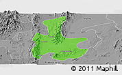 Political Panoramic Map of Tigyaing, desaturated