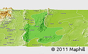 Political Panoramic Map of Tigyaing, physical outside