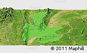 Political Panoramic Map of Tigyaing, satellite outside