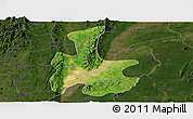 Satellite Panoramic Map of Tigyaing, darken