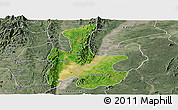 Satellite Panoramic Map of Tigyaing, semi-desaturated