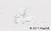 Silver Style Panoramic Map of Tigyaing, single color outside