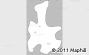 Gray Simple Map of Tigyaing, single color outside