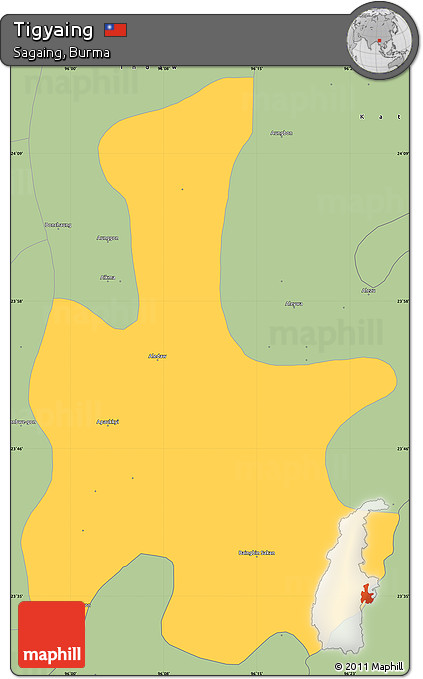 Savanna Style Simple Map of Tigyaing