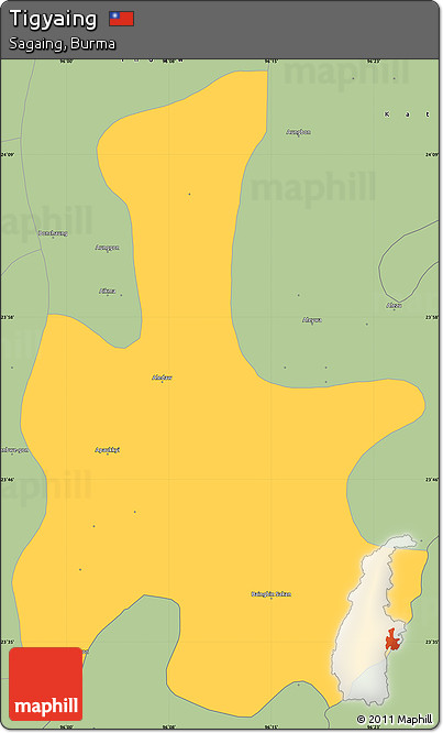 Savanna Style Simple Map of Tigyaing
