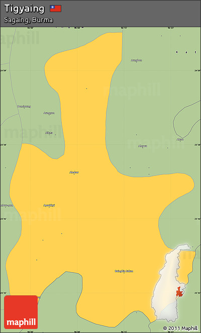 Savanna Style Simple Map of Tigyaing