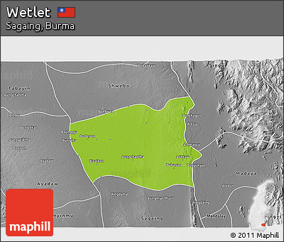 Physical 3D Map of Wetlet, desaturated