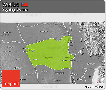 Physical 3D Map of Wetlet, desaturated