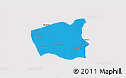 Political 3D Map of Wetlet, cropped outside