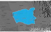 Political 3D Map of Wetlet, darken, desaturated