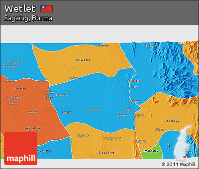 Political 3D Map of Wetlet