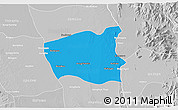 Political 3D Map of Wetlet, lighten, desaturated
