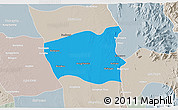 Political 3D Map of Wetlet, lighten, semi-desaturated